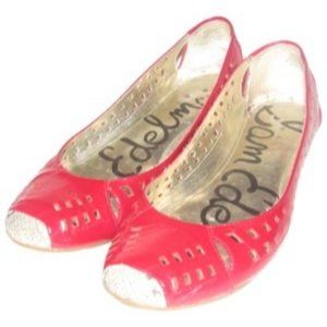 Sam Edelman Red Patent Leather w Snakeskin Accent